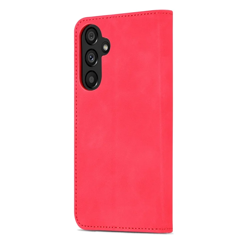 AZNS For Samsung Galaxy A54 5G Magnetic Clasp Phone Case PU Leather Wallet Cover Scratch-resistant Phone Shell with Stand - Red