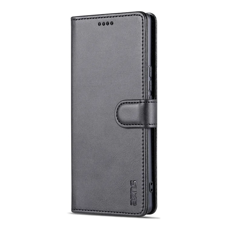 AZNS For Honor 80 SE 5G Carcasa de teléfono móvil a prueba de caídas de cuero PU con tapa magnética - Negro