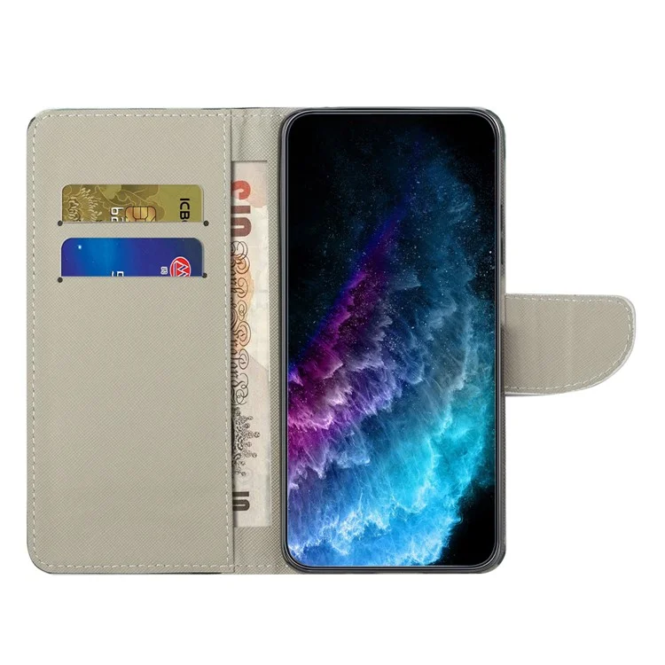 Leder-Handyhülle für Xiaomi Redmi Note 12 5G (Global) / (Indien) / (China) / Poco X5 5G Querstreifenmuster Brieftasche Ständer Muster bedruckt Handyhülle - Schmetterling