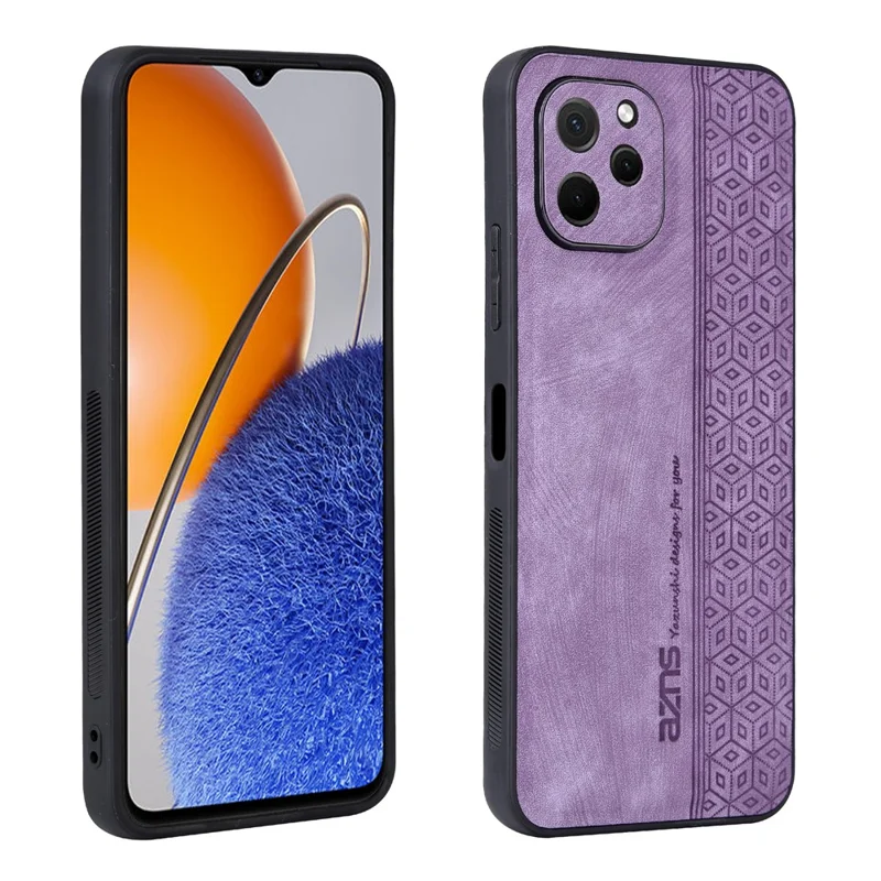 AZNS Drop-proof Phone Case For Huawei Enjoy 50z 4G / nova Y61 4G, Imprinted Pattern Protective Mobile Phone Cover - Purple