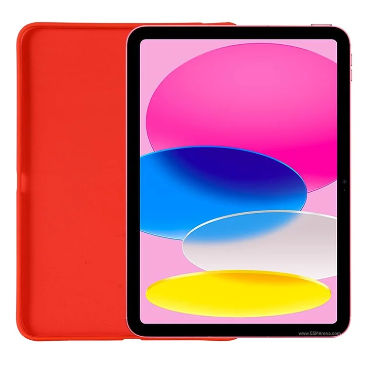 Чехол для планшета против падения для iPad 10.9 (2022), жидкий силиконовый защитный нескользящий чехол для планшета - красный