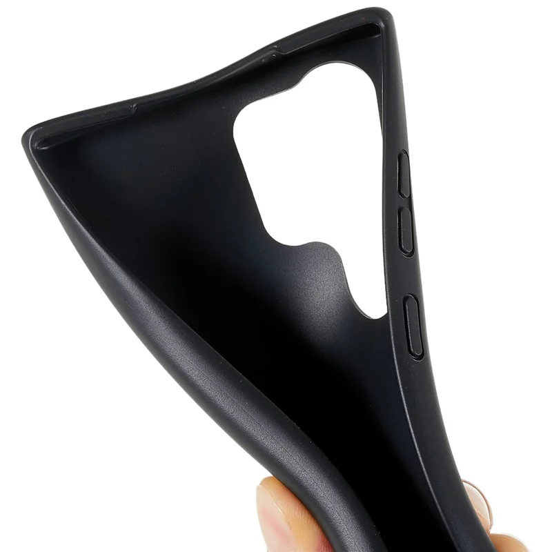 For Samsung Galaxy S23 Ultra Cell Phone Case Anti-Scratch Biodegradable Wheat Straw Phone Cover - Black