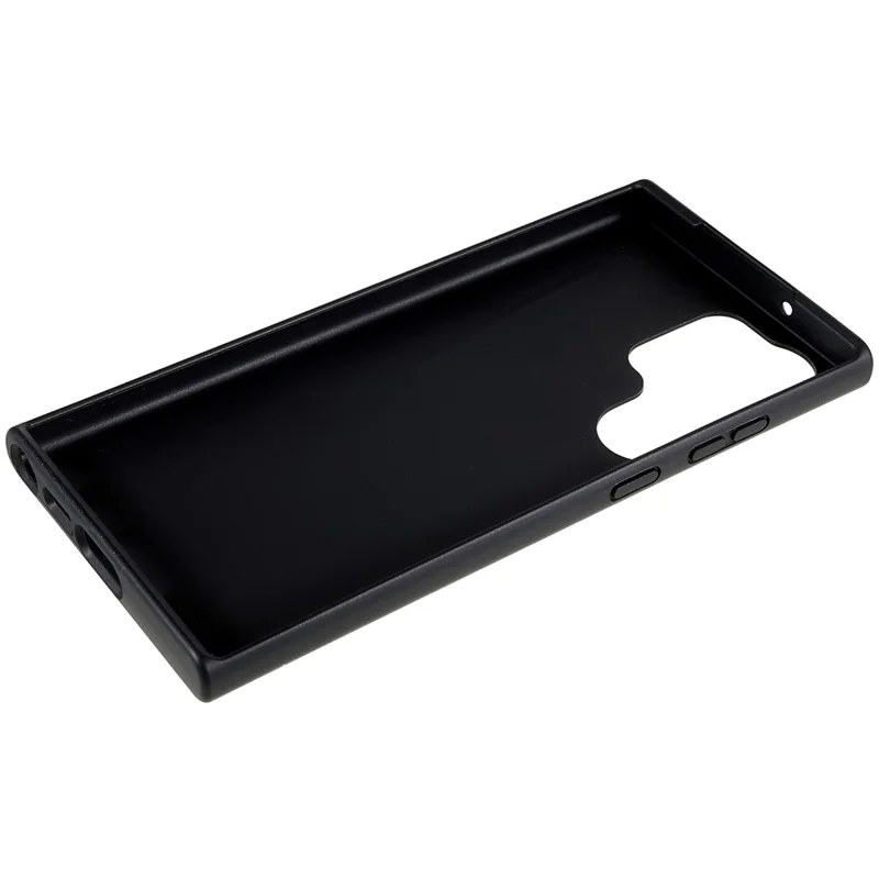 For Samsung Galaxy S23 Ultra Cell Phone Case Anti-Scratch Biodegradable Wheat Straw Phone Cover - Black
