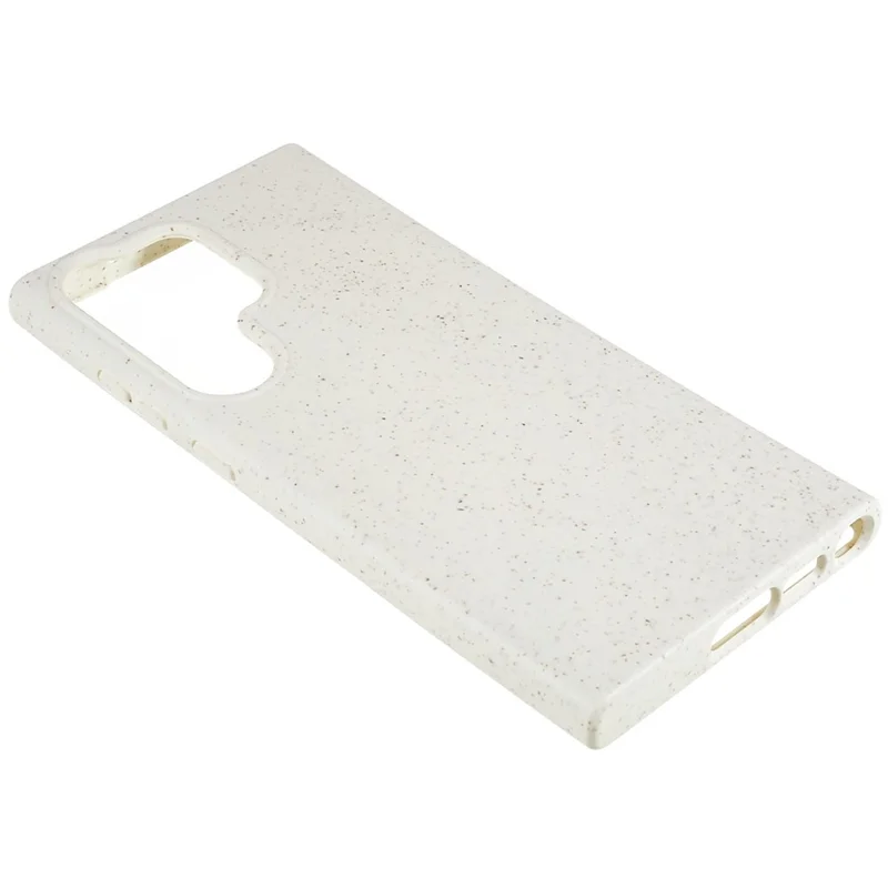 For Samsung Galaxy S23 Ultra Cell Phone Case Anti-Scratch  Wheat Straw Phone Cover - White