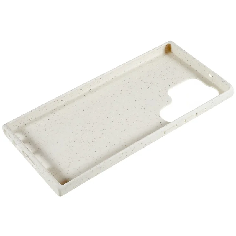 For Samsung Galaxy S23 Ultra Cell Phone Case Anti-Scratch  Wheat Straw Phone Cover - White