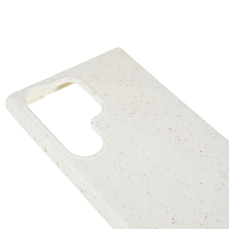 For Samsung Galaxy S23 Ultra Cell Phone Case Anti-Scratch  Wheat Straw Phone Cover - White