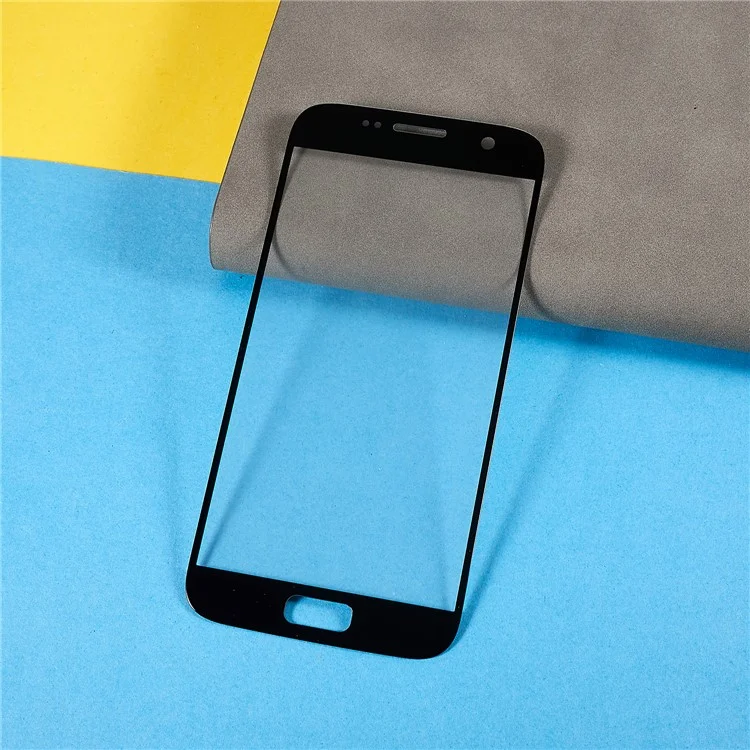 For Samsung Galaxy S7 G930 Front Screen Glass Lens + OCA Adhesive Replacement Parts - Black