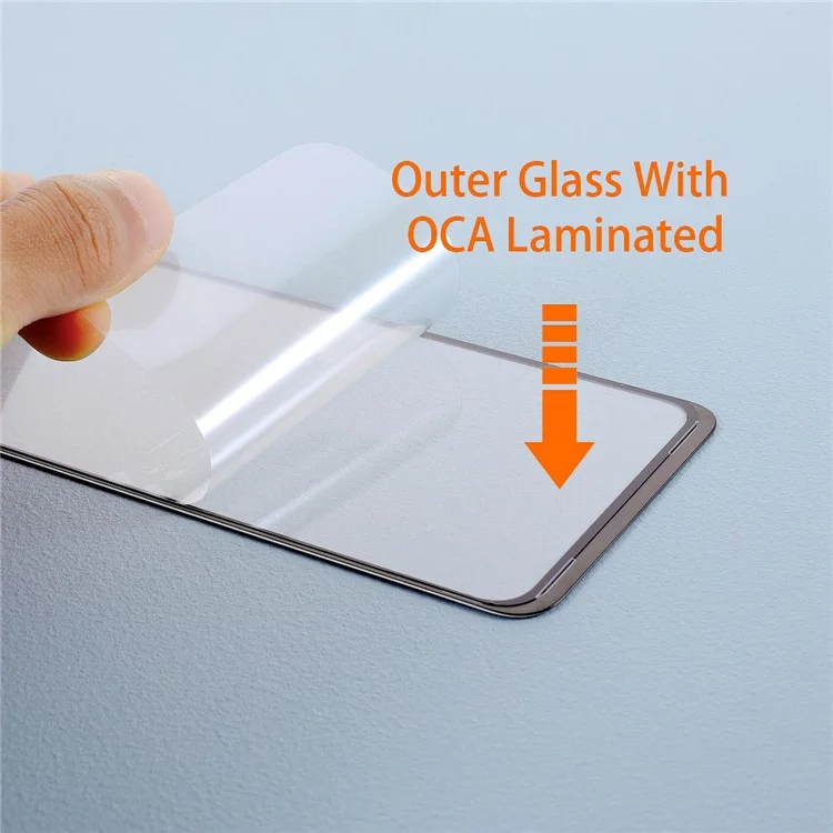 For Samsung Galaxy S7 G930 Front Screen Glass Lens + OCA Adhesive Replacement Parts - Black