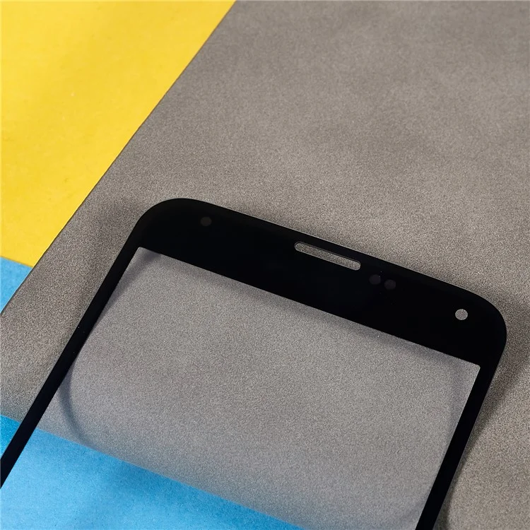 For Samsung Galaxy S5 G900 Front Screen Glass Lens + OCA Adhesive Replacement Parts - Black