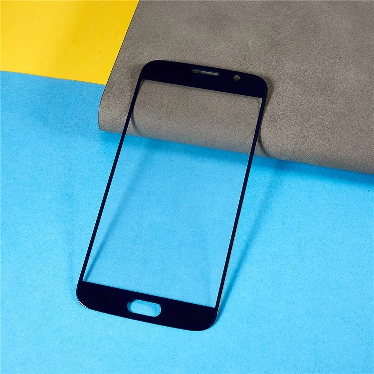 Para Samsung Galaxy S6 G920 Front Screen Glass Lens + OCA Adhesive Replacement Parts - Dark Blue
