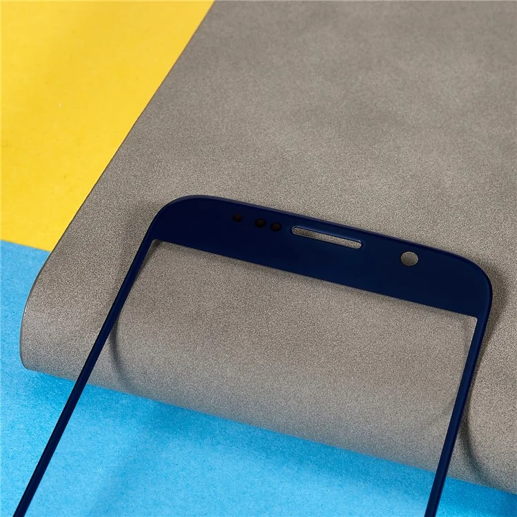 Para Samsung Galaxy S6 G920 Front Screen Glass Lens + OCA Adhesive Replacement Parts - Dark Blue
