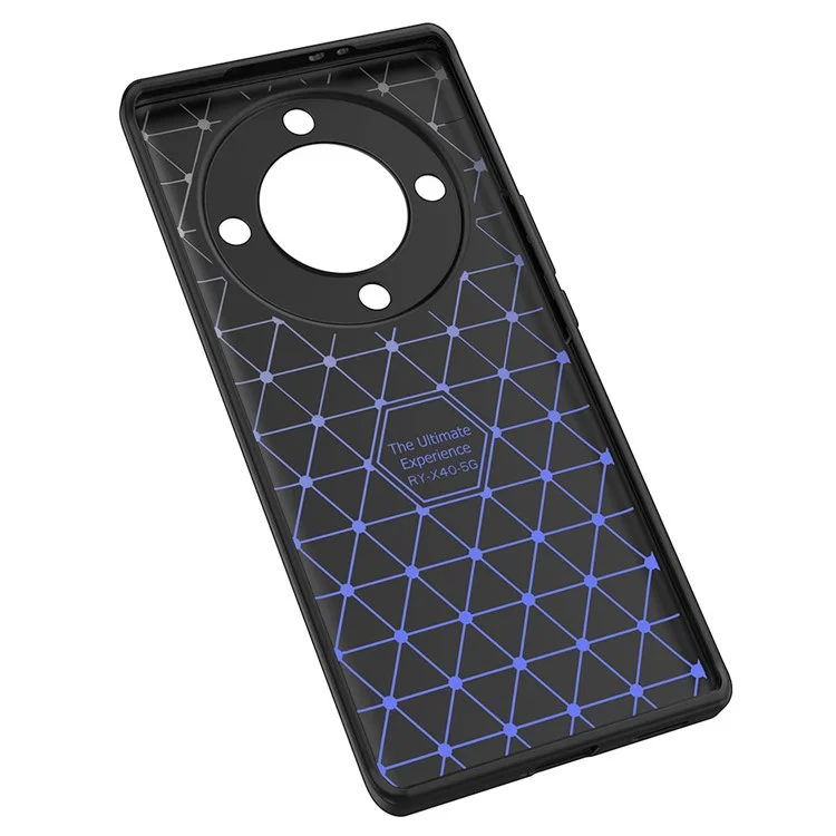 Capa de Telefone Móvel a Prova de Queda Para Honor X9a 5G - Textura Litchi TPU Fina e Protetora - Preta
