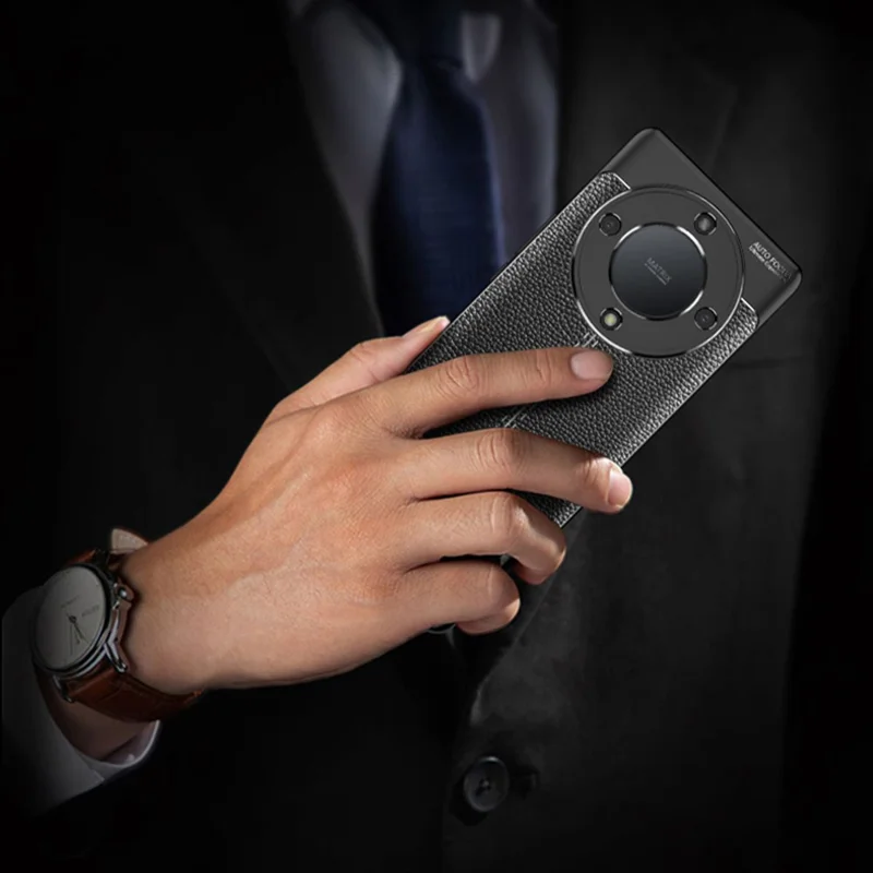 For Honor X9a 5G Drop-proof Mobile Phone Case Litchi Texture TPU Slim Protective Phone Cover - Blue