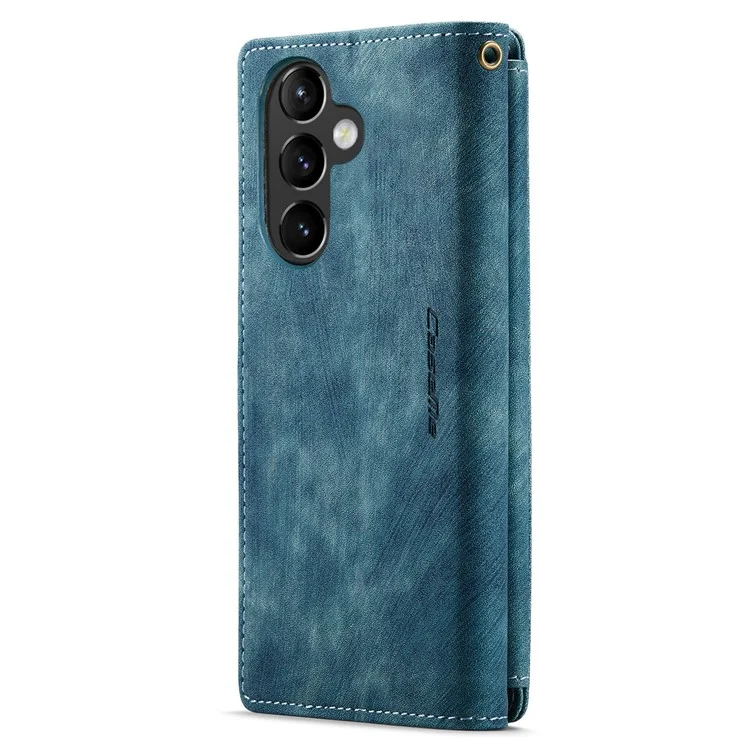 CASEME C30 Série pour Samsung Galaxy A54 5G Étui en cuir PU Support Porte-cartes Poche Zip Anti-rayures Coque de protection pour téléphone - Bleu