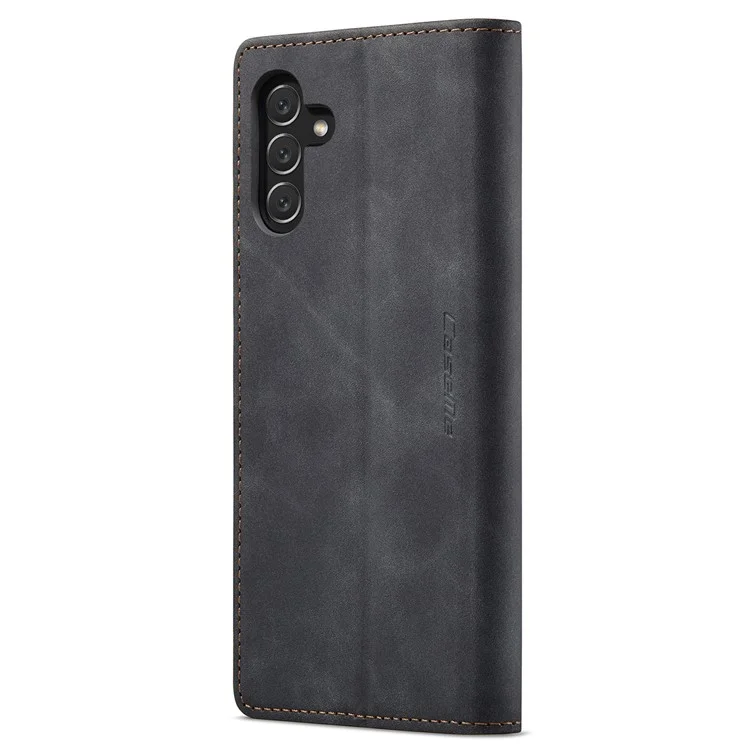 CASEME 013 Serie Custodia per telefono per Samsung Galaxy A14 5G / A14 4G Stand Wallet Cover in pelle PU - Nero