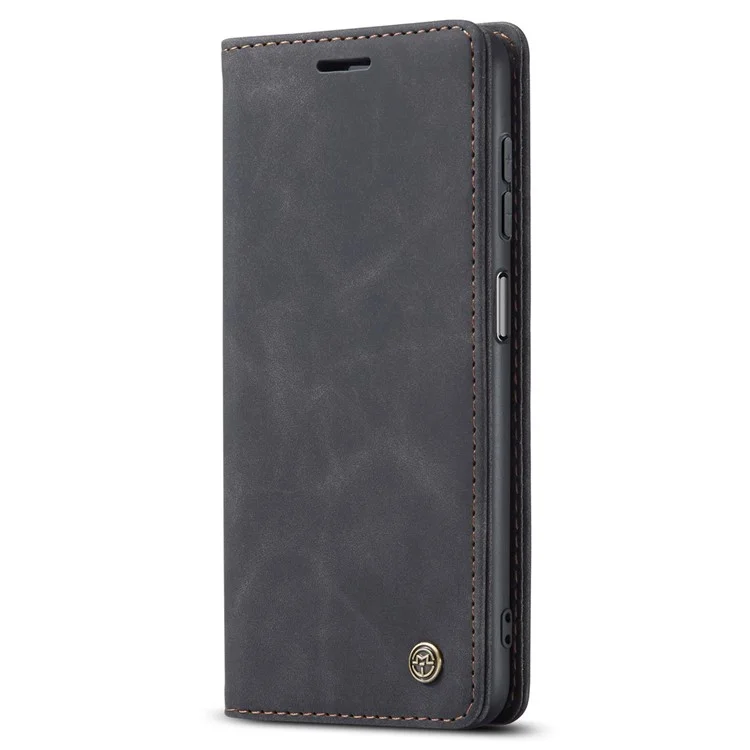 CASEME 013 Serie Custodia per telefono per Samsung Galaxy A14 5G / A14 4G Stand Wallet Cover in pelle PU - Nero