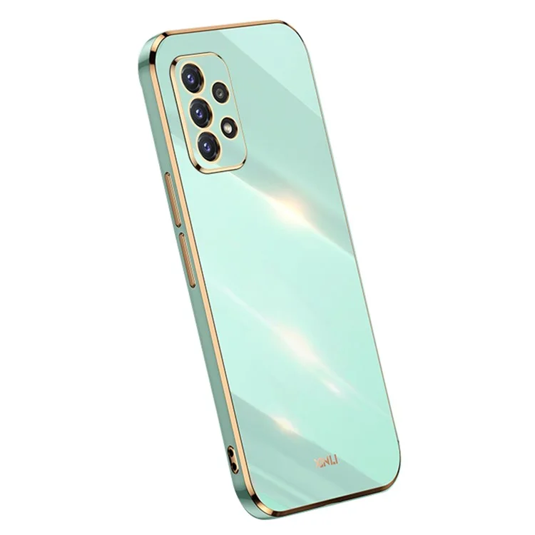 XINLI Phone Case For Samsung Galaxy A32 4G (EU Version) Electroplating Shockproof TPU Mobile Phone Back Cover - Cyan