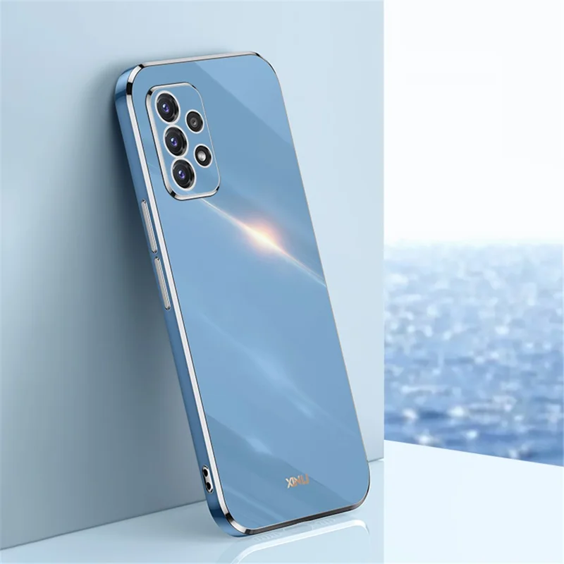 XINLI Phone Case For Samsung Galaxy A32 4G (EU Version) Electroplating Shockproof TPU Mobile Phone Back Cover - Blue