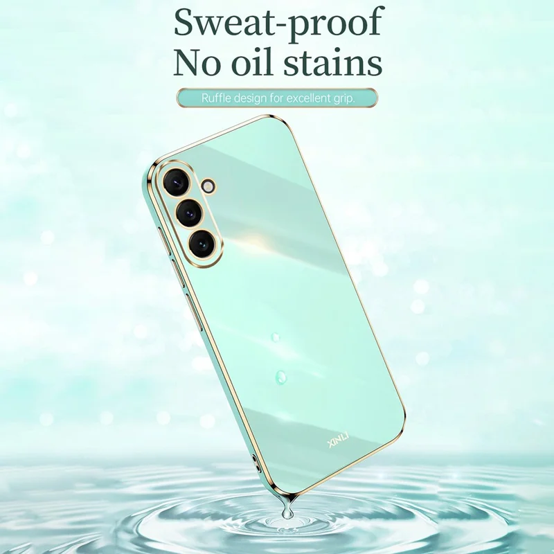 XINLI Protective Back Cover for Samsung Galaxy A54 5G, Electroplating TPU Scratch-resistant Phone Case - Blue