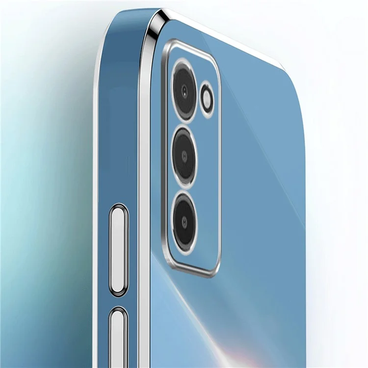 XINLI per Samsung Galaxy A03s (164,2 x 75,9 x 9,1 mm) Custodia per telefono antigraffio con anello di supporto, rivestimento galvanico in TPU leggero - Viola