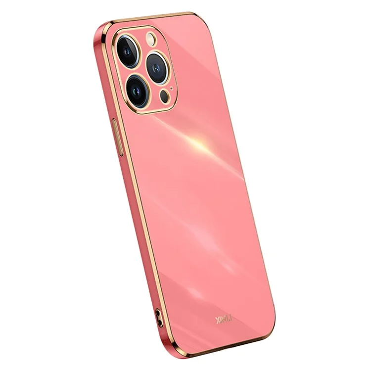 XINLI Slim TPU Coque de Téléphone pour iPhone 14 Pro, Revêtement Antidérapant Anti-Usure Anti-Électroplaqué - Rouge