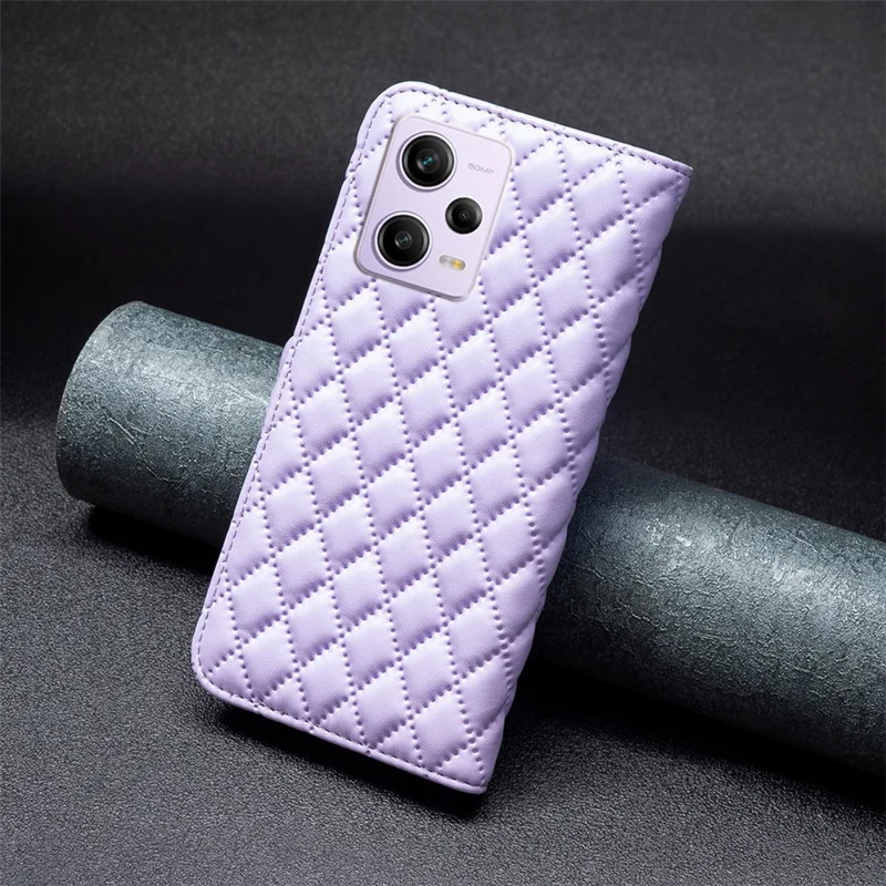BINFEN COLOR BF Style-14 Wallet Phone Case for Xiaomi Redmi Note 12 Pro 5G / Note 12 Pro Speed 5G / Poco X5 Pro 5G PU Leather Case Stand Flip Folio Phone Cover - Purple