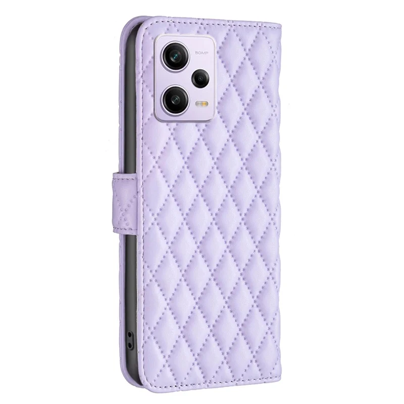 BINFEN COLOR BF Style-14 Wallet Phone Case for Xiaomi Redmi Note 12 Pro 5G / Note 12 Pro Speed 5G / Poco X5 Pro 5G PU Leather Case Stand Flip Folio Phone Cover - Purple
