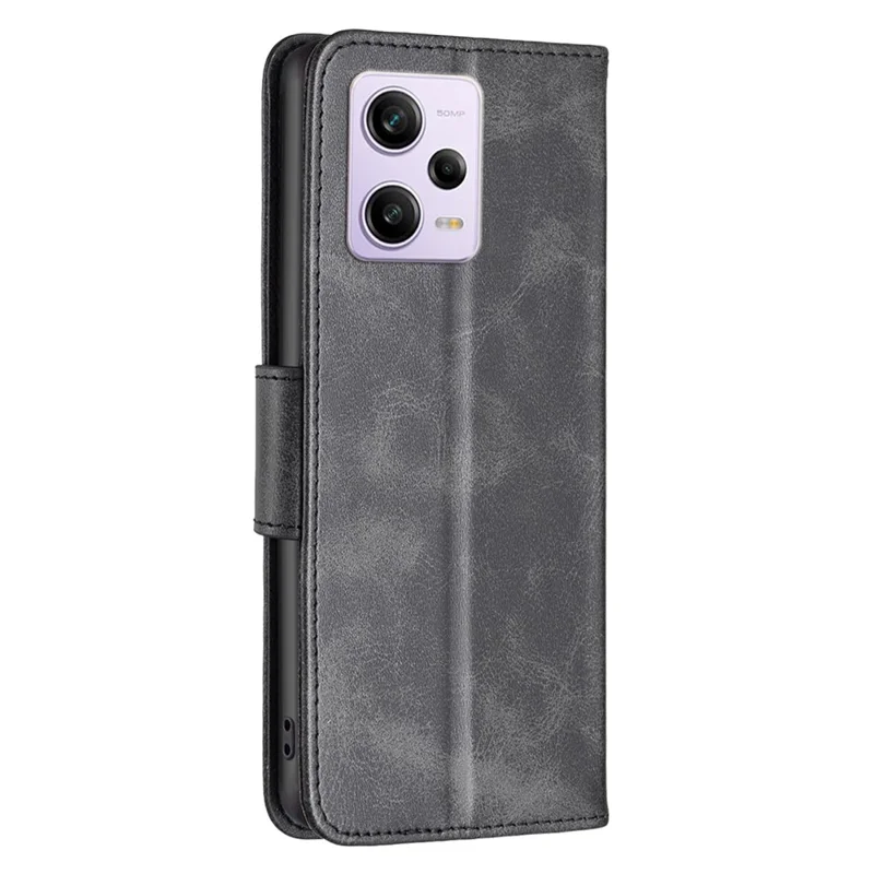 For Xiaomi Redmi Note 12 Pro 5G / Note 12 Pro Speed 5G / Poco X5 Pro 5G Case Smooth Leather Wallet Stand Mobile Phone Cover with Strap - Black