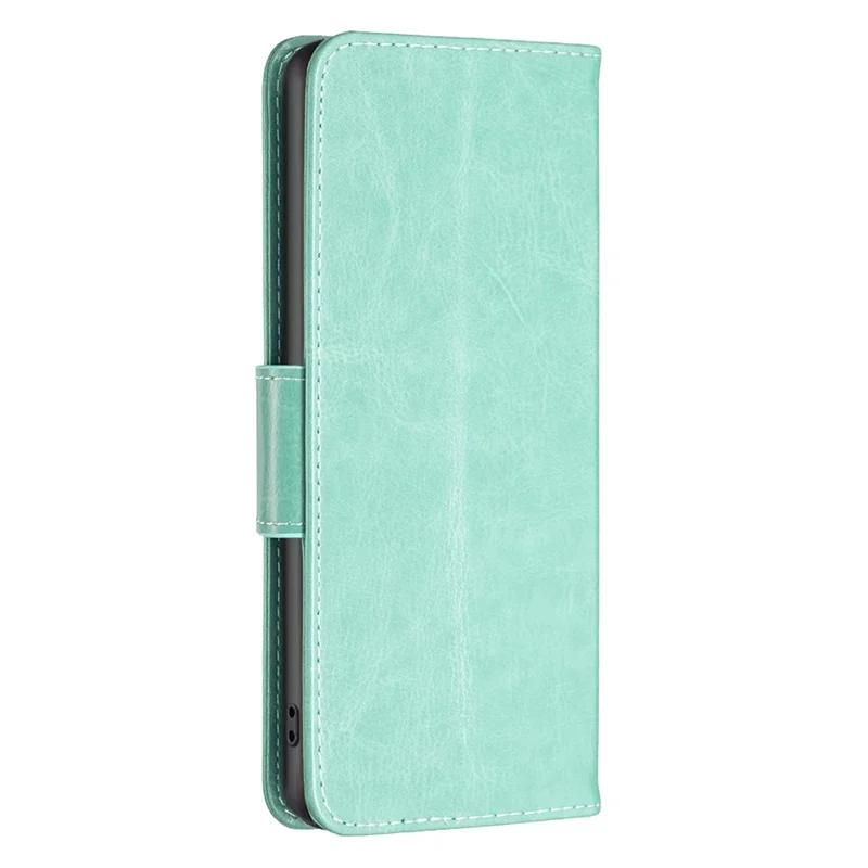 Shockproof Case for Xiaomi Redmi Note 12 Pro 5G / Note 12 Pro Speed 5G / Poco X5 Pro 5G PU Leather Cover Butterfly Imprinted with Strap - Green