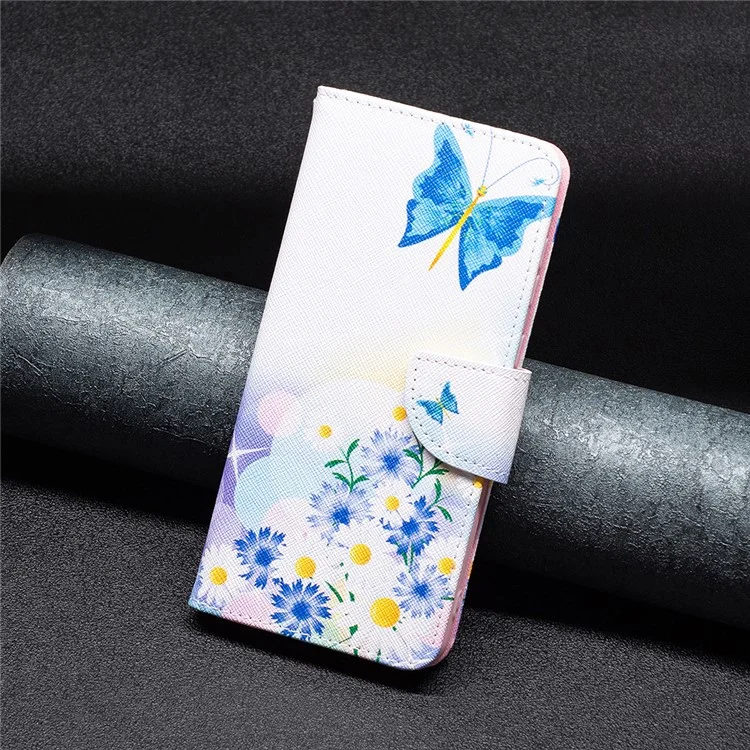 Pattern Printing PU Leather Flip Phone Case for Xiaomi Redmi Note 12 Pro 5G / Note 12 Pro Speed 5G / Poco X5 Pro 5G , Wallet Stand Anti-Drop Protective Cover - Butterfly and Flowers