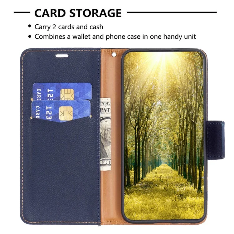 Funda Cartera de Teléfono para Xiaomi Redmi Note 12 Pro 5G / Note 12 Pro Speed 5G / Poco X5 Pro 5G, Funda de Piel de PU de Color Sólido con Soporte, Cubierta de Teléfono Celular - Azul Oscuro