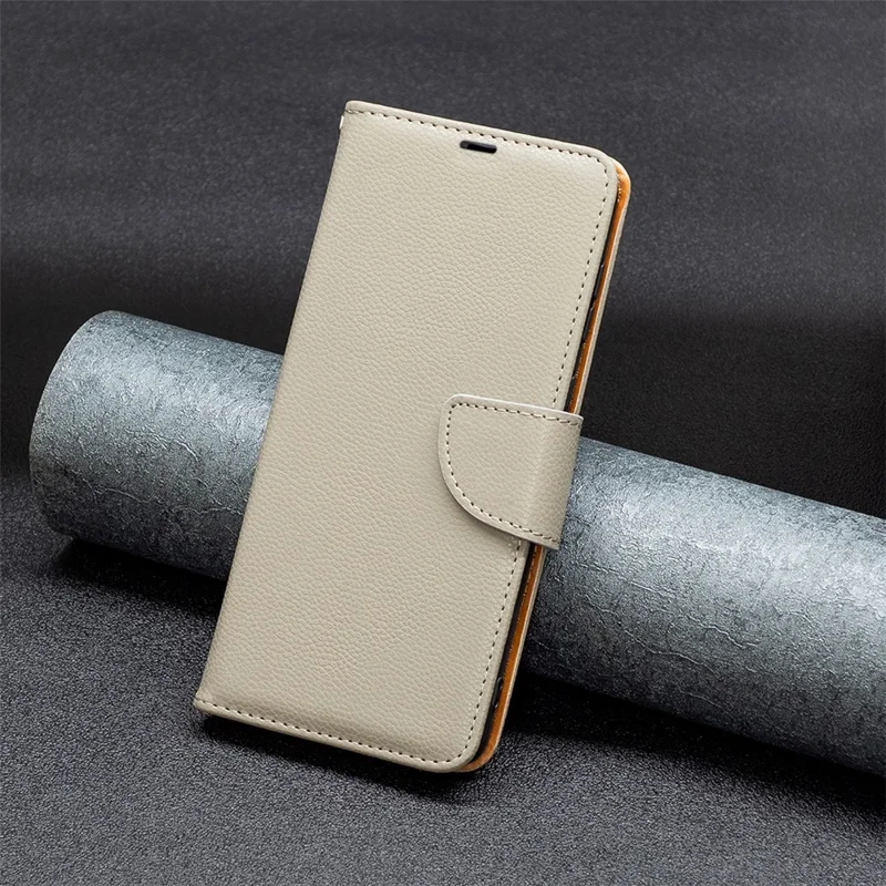 Wallet Phone Case for Xiaomi Redmi Note 12 Pro 5G / Note 12 Pro Speed 5G / Poco X5 Pro 5G Wallet Case with Wrist Strap Litchi Texture Leather Phone Stand Cover - Grey