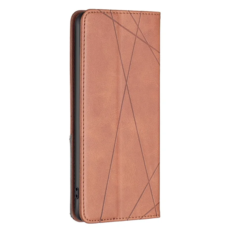 Écouteur de Téléphone en Cuir du Support de Carte Pour Xiaomi Redmi Note 12 Pro 5g / Remarque 12 Pro Speed ​​5g / Poco X5 Pro 5g, Couverture de Téléphone Protecteur du Stand - Brun