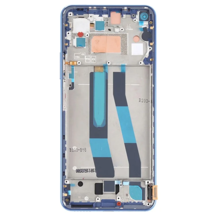 For Xiaomi 11 Lite 5G NE Grade S OEM AMOLED Screen and Digitizer Assembly + Frame Part (without Logo) - Blue