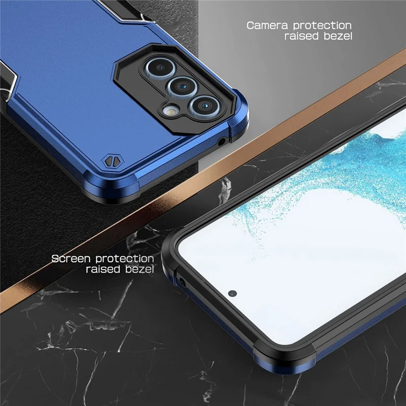 TPU+PC Phone Case for Samsung Galaxy A54 5G, Drop-proof Protection Phone Cover - Blue