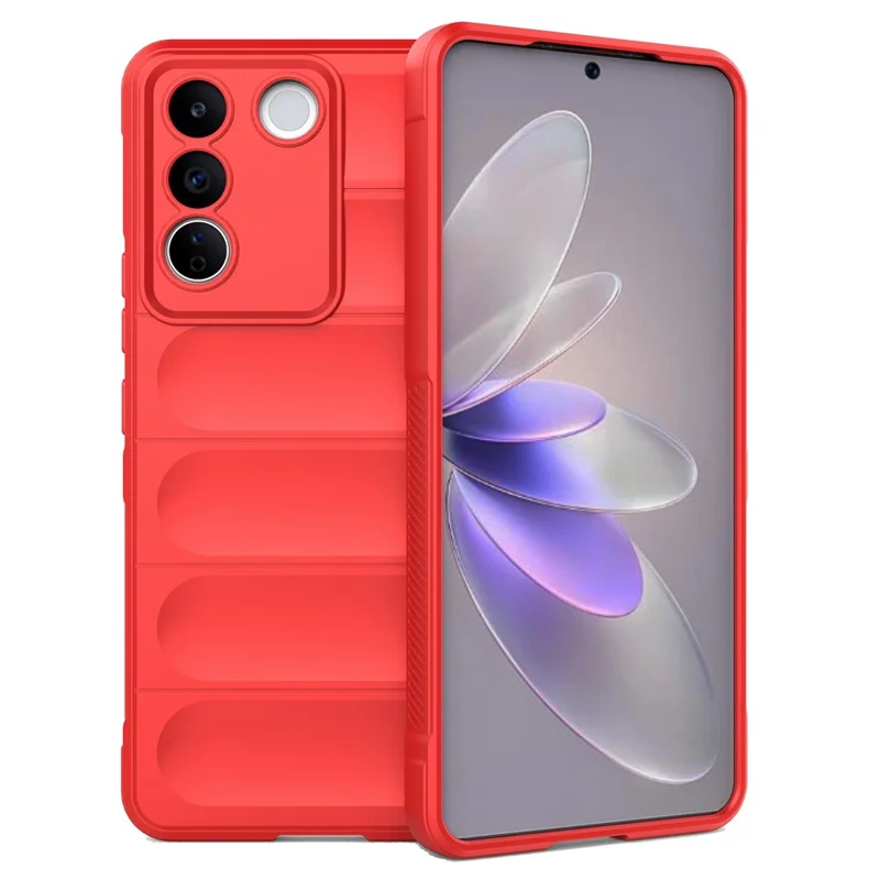 TPU-Handyhülle für vivo S16e 5G, stoßfeste robuste Rückenschutzabdeckung - Rot