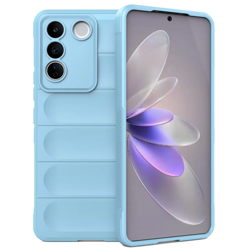 TPU Phone Case for vivo S16e 5G, Drop-proof Rugged Back Protective Phone Cover - Baby Blue