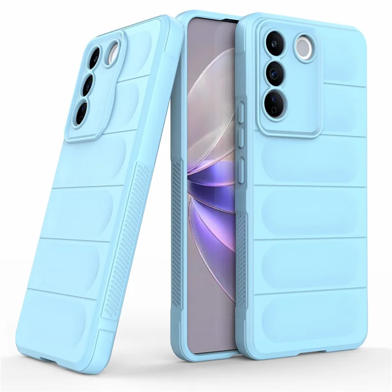 TPU Phone Case for vivo S16e 5G, Drop-proof Rugged Back Protective Phone Cover - Baby Blue