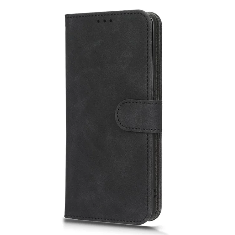 Custodia per telefono anti-caduta per Xiaomi Poco F5 Pro 5G / Redmi K60 Pro 5G / K60 5G, in pelle di poliuretano a contatto con la pelle, con portafoglio e supporto pieghevole - Nero