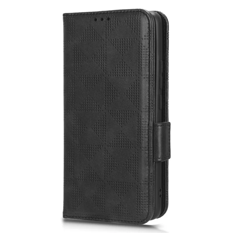 Anti-fall Phone Case for Xiaomi Poco F5 Pro 5G / Redmi K60 Pro 5G / K60 5G PU Leather Phone Cover Stand Wallet with Dot Pattern Imprinted - Black