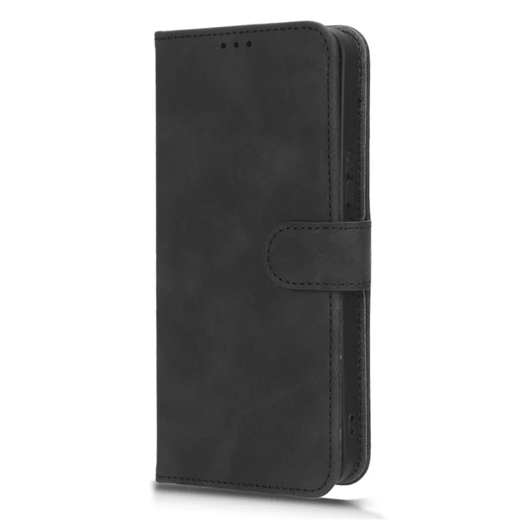 PU Leather Phone Case For ZTE Libero 5G III, Skin-friendly Shockproof Protective Flip Cell Phone Cover Wallet Stand - Black