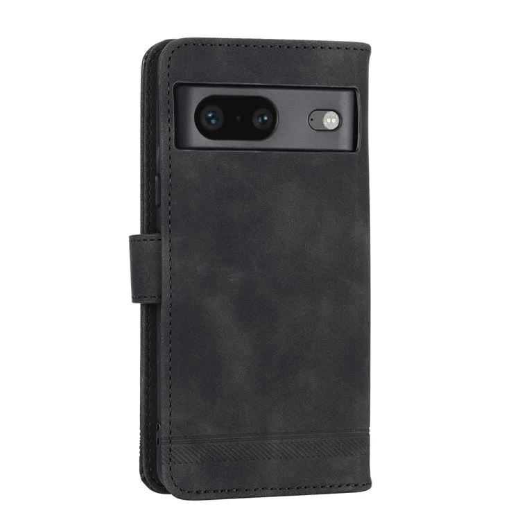 DIERFENG for Google Pixel 7 5G Shockproof Phone Case DF-03 Flip Leather Cell Phone Cover Stand Wallet - Black