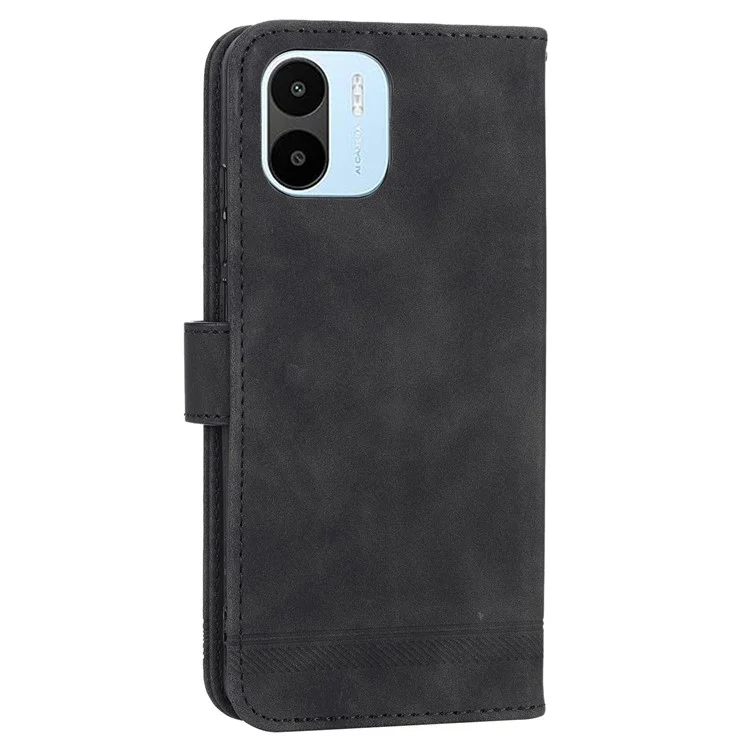 DIERFENG DF-03 Cell Phone Wallet Case per Xiaomi Redmi A1 4G / A2 4G, Custodia in Pelle PU con Supporto - Nero