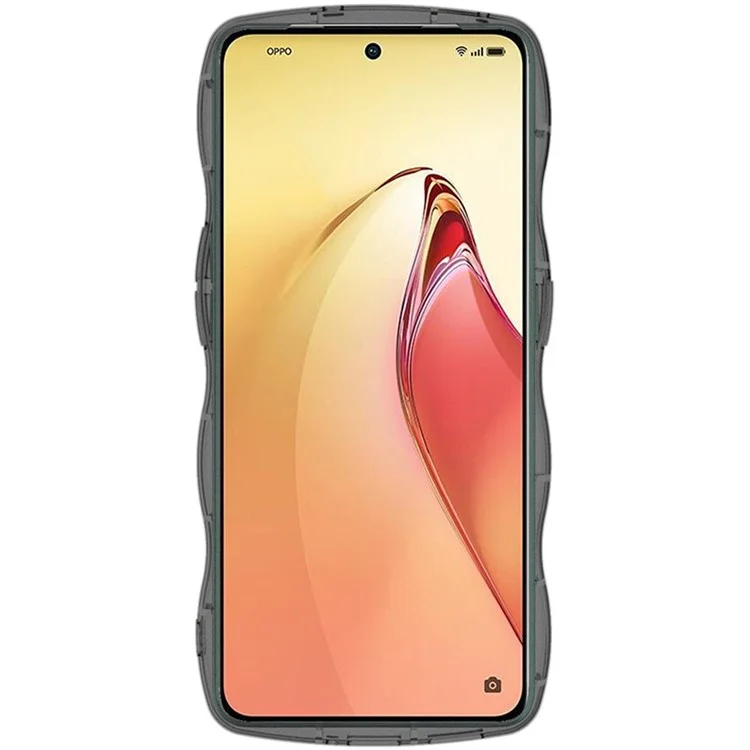 Etui de téléphone IMAK UX-8 Series pour Oppo Reno8 Pro 5G (Version mondiale) / Reno8 Pro+ (Chine) 5G, étui de téléphone cellulaire en TPU à bord ondulé - Noir transparent