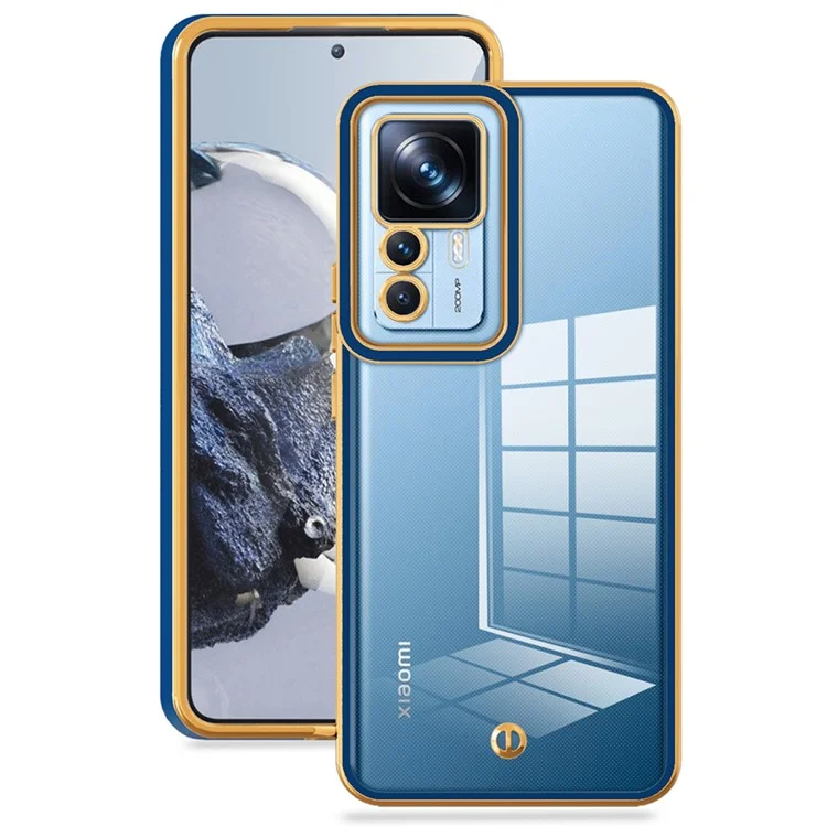 Protective Phone Case For Xiaomi 12T 5G / 12T Pro 5G / Redmi K50 Ultra 5G, Electroplating Mobile Phone Cover - Blue