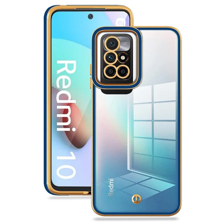 Защитный чехол для телефона Xiaomi Redmi Note 11 4G (MediaTek) / 10 4G (2021) / 10 2022 4G, электрохромный противоударный TPU-чехол для телефона - синий