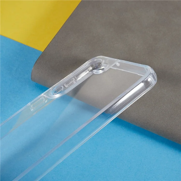 Funda transparente para Samsung Galaxy S23+ con cordón largo, protección TPU + acrílico - Negro / Oro