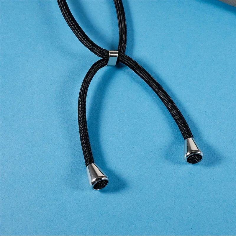 For Samsung Galaxy S23 Ultra TPU+Acrylic Phone Drop-proof Cover Clear Anti-scratch Case with Long Lanyard - Black