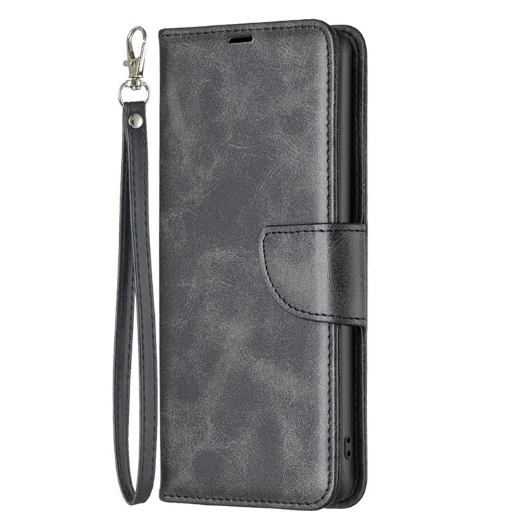 Funda de teléfono móvil de la serie BF Leather-4 para Motorola Moto E13 4G, Flip Stand Funda de billetera de cuero con protección completa - Negro
