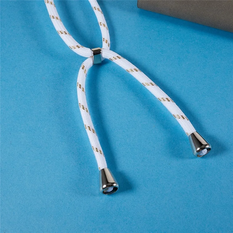 Back Case for iPhone 7 / 8 / SE (2020) / SE (2022), Fall Protection Clear TPU+Acrylic Phone Cover with Lanyard - White